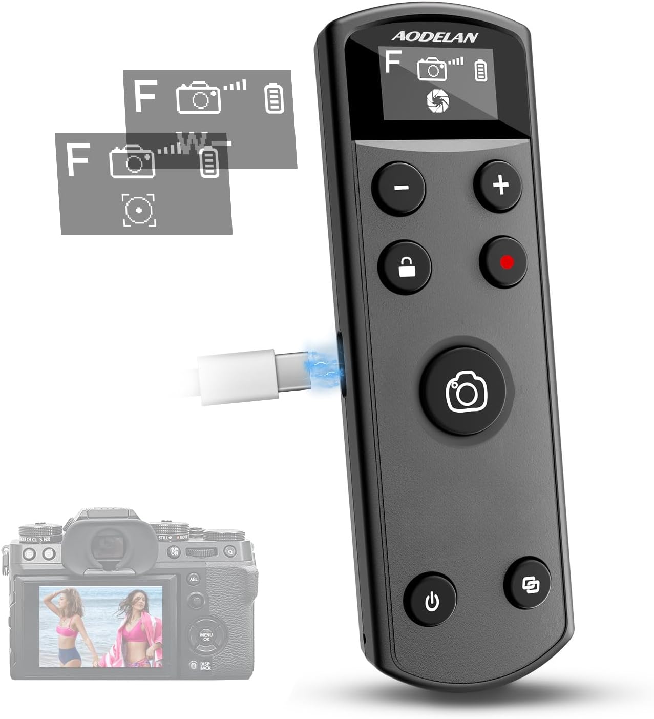 Fujifilm Camera X-T5 - Черный перезаряжаемый пульт дистанционного управления USB-C