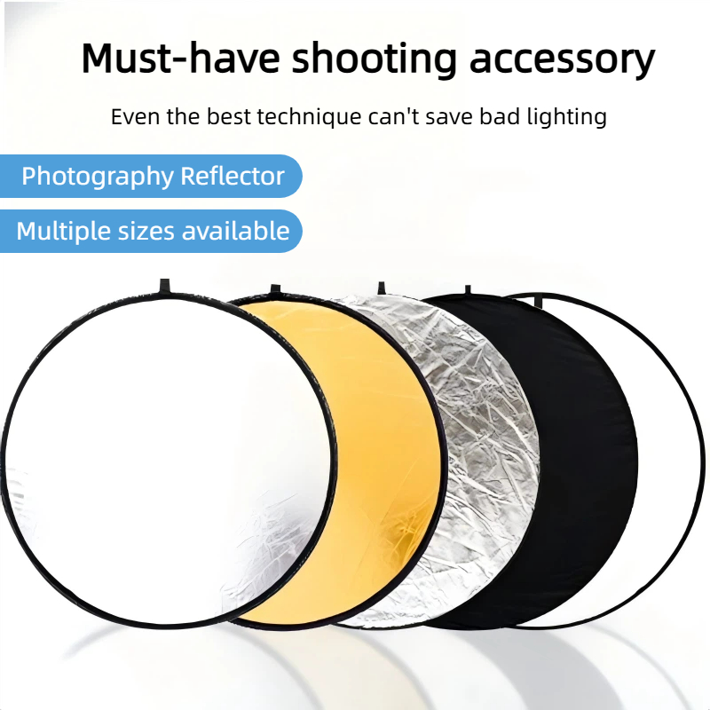 Photography Lighting Portrait - Двусторонняя золотисто-серебристая светоотражающая панель 2-в-1, портативная,