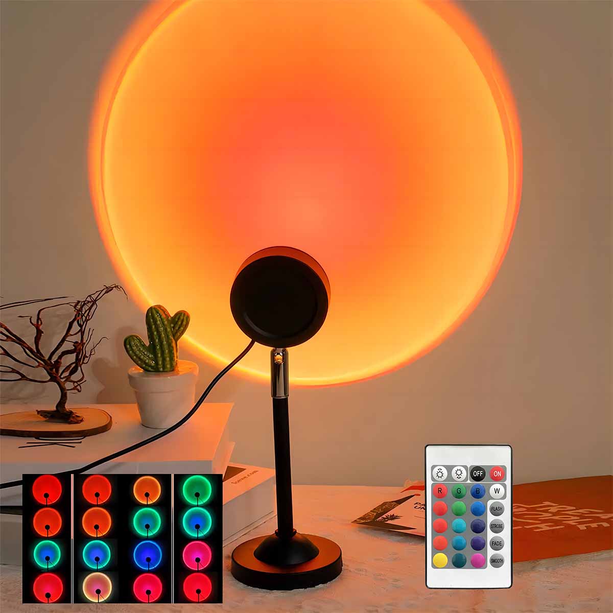 Photography Lighting Setup - Проекционный светильник «Закат» с пультом ДУ,
