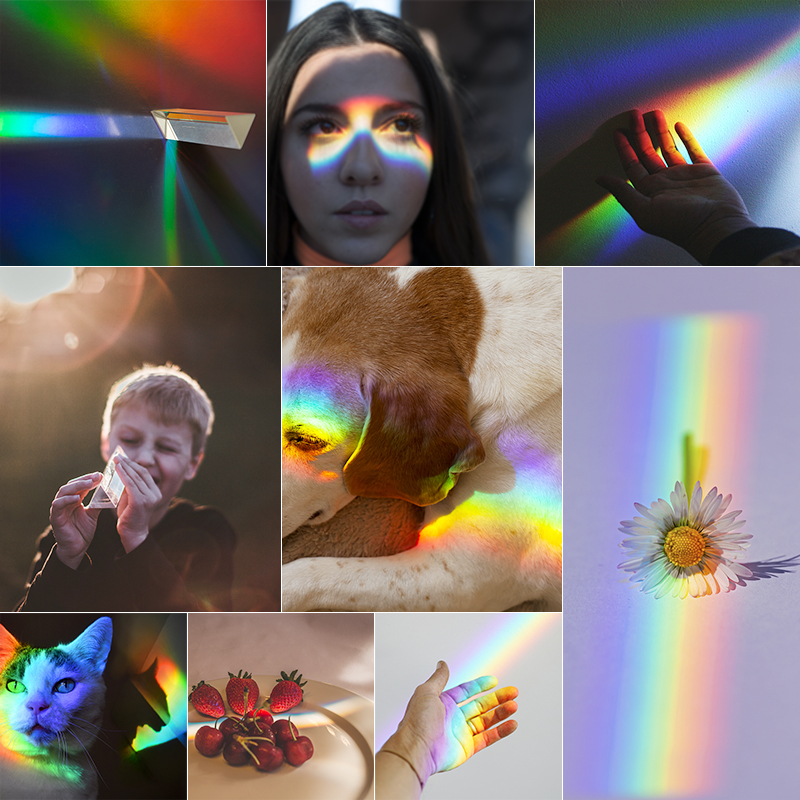 1 шт. Радужная треугольная при – обзор и цена Lighting Glass Photography